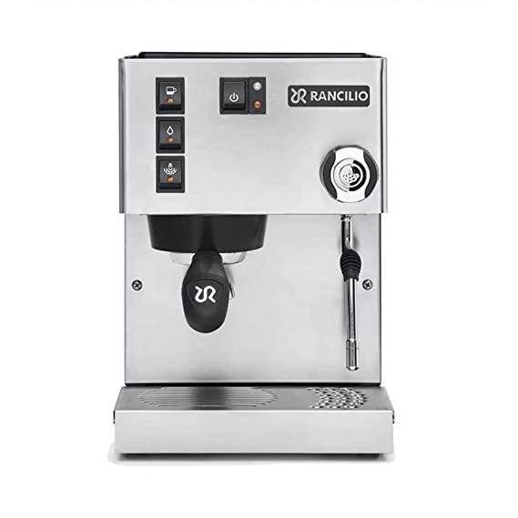 Rancilio Silvia Espresso Machine with Iron Frame and Stainless Steel Side Panels, 11.4 by 13.4-Inch (Stainless Steel-Updated 2019 Model)