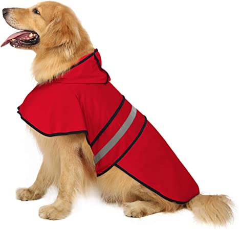 HDE Dog Raincoat Hooded Slicker Poncho for Small to X-Large Dogs and Puppies