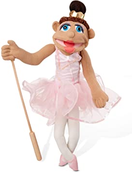 Melissa & Doug Ballerina Puppet - Full-Body with Detachable Wooden Rod for Animated Gestures