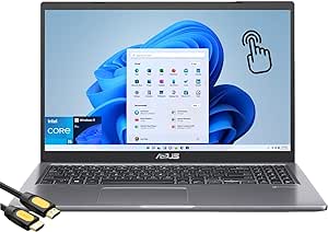 ASUS Vivobook 15 Laptop for Business & Student, 15.6” FHD Touch Display, 11th Gen Intel Core i5-1135G7, 12GB RAM, 512GB NVMe SSD, Fast Charge, Webcam, Keypad, USB-C, WiFi, SPS HDMI Cable, Win 11 Pro