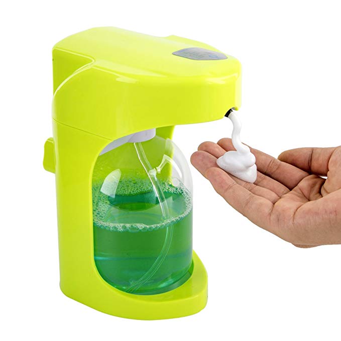 yooap 500ml/17oz. Auto-induction Sensor Pump Touchless Hand-free Soap Dispenser for Bathroom, Kitchen or Hotel Countertops(green)