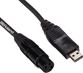 Roland 10ft (3m) Interconnect Cable, XLR (F) - USB, black PVC (RCC-10-USXF)