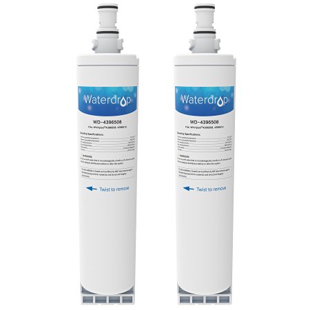 Waterdrop Refrigerator Water Filter Replacement for PUR W10186668, Whirlpool 4396508, 4396510, EDR5RXD1, NLC240V, Kenmore 46-9010, EveryDrop Filter 5, 2 Pack