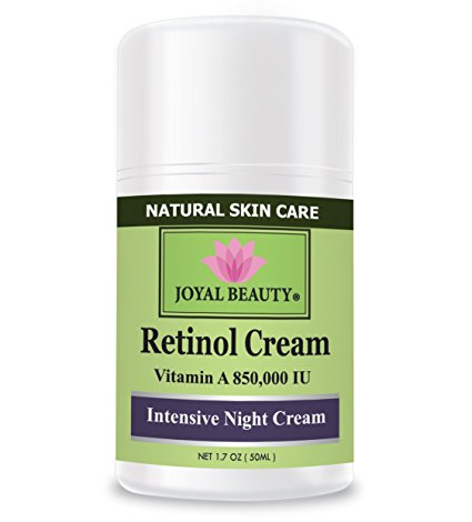 Best Retinol Cream for Face and Eyes by Joyal Beauty-Unique Stabilized Vitamin A 850,000 IU Enriched with Squalane,Vitamins B3,B5,E,Hyaluronic,Argan Oil.Best Night Cream for wrinkles,acne,blemishes.