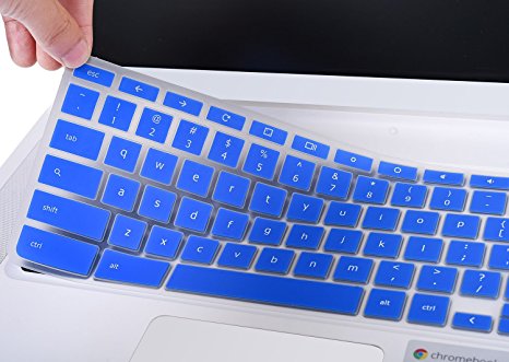 CaseBuy Ultra Thin Silicone Keyboard Protector Skin Cover for Acer Chromebook 14 CB3-431 CP5-471 14-inch Chromebook US Version(Blue)