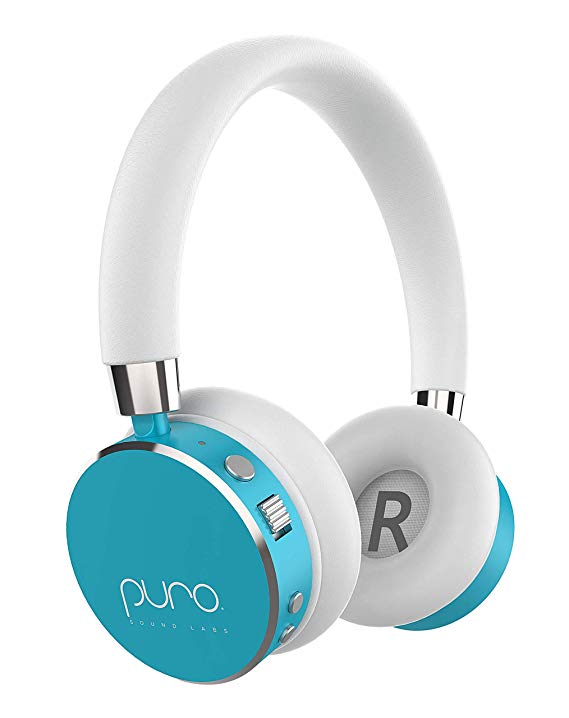 Puro Sound Labs BT2200 On-Ear Headphones Lightweight Portable Kids Earphones with Safe Wireless, Volume Limiting, Bluetooth and Noise Isolation for iPhone/Android/PC/Tablet (Teal)