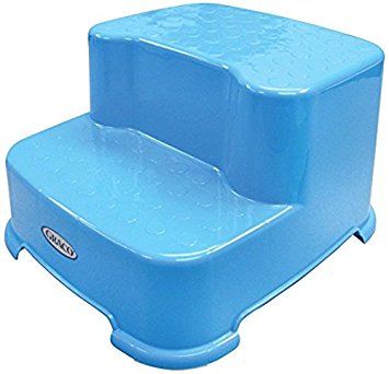 Graco Transitions Step Stool – Durable Construction – Non-Slip Surface and Feet – Lightweight – 200 Pound Capacity – Blue – 8 Inches Tall x 12 Inches Wide