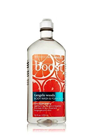 Bath and Body Works Aromatherapy BOOST Tangelo Woods 10 Oz Body Wash and Foam Bath