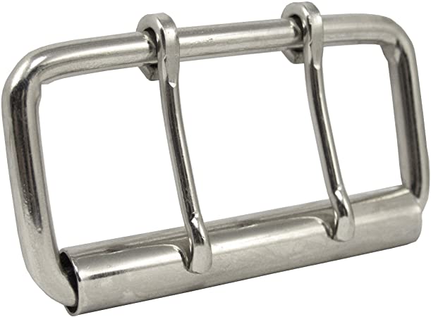 Springfield Leather Company Nickel Plate 3" Two Prong Roller Buckle