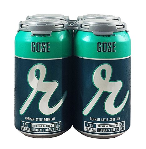 Reuben's Gose Beer, 4 pk, 12 oz Cans, 4.3% ABV