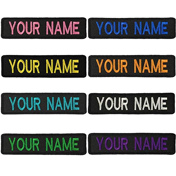 Embroidery Name Patches,2 Pieces Custom Personalized Military Tapes Tag Customized Logo ID for Multiple Clothing Bags Vest Jackets Work Shirts