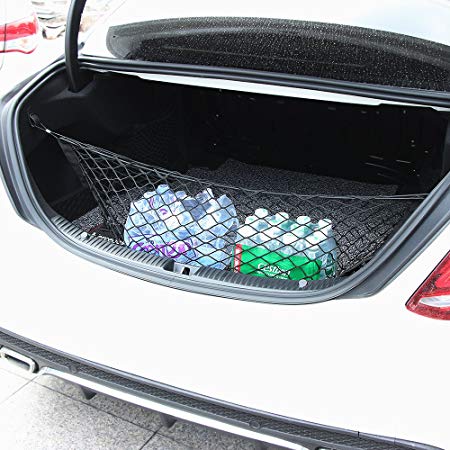 Thie2e Cargo Net Car Rear Envelope Trunk Storage Net Organizer For Ford Mustang 2015 2016 2017 2018