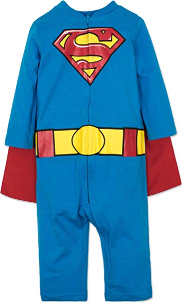 Warner Bros. Batman & Superman Baby Boys' Costume Coveralls with Cape