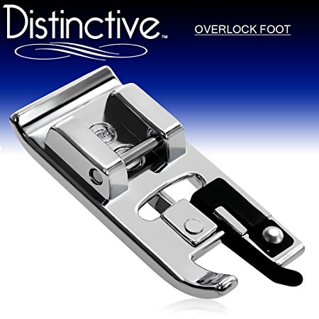 Distinctive Overlock Overcast Sewing Machine Presser Foot - Fits All Low Shank Snap-On Singer*, Brother, Babylock, Euro-Pro, Janome, Kenmore, White, Juki, New Home, Simplicity, Elna and More!