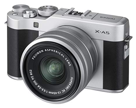 Fujifilm X-A5 Mirrorless Digital Camera w/XC15-45mmF3.5-5.6 OIS PZ Lens - Silver