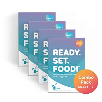 Ready, Set, Food! Early Allergen Introduction for Babies, Peanut, Egg & Milk: Stage 1 & 2, 105 Day Combo Pack