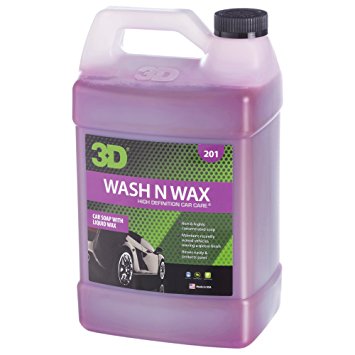 3D Wash N Wax - 1 Gallon | Concentrated All-In-One Car Wash & Wax Automotive Shampoo & Conditioner | Paint Cleaner & Protection | Use on Cars, RVs, Boats & Motorcycles