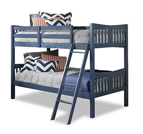 Storkcraft Caribou Solid Hardwood Twin Bunk Bed, Navy