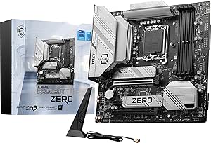 MSI B760M Project Zero Gaming Motherboard (Support 14th/13th/12th Gen Intel Processors, LGA 1700, DDR5, PCIe 5.0, M.2 Slots, 2.5Gbps LAN, USB 3.2 Gen2, HDMI/DP, Wi-Fi 6E, Bluetooth 5.3, mATX)