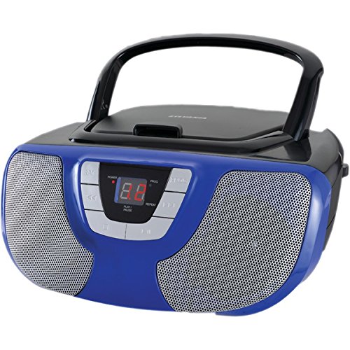 Sylvania Portable CD Player Boom Box with AM/FM Radio (Blue)