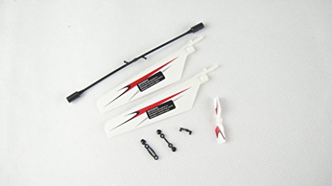 WLtoys V911 4CH Helicopter Part Main Tail Blade   Balance Bar Spare Parts Red/White Color