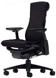 Embody Chair by Herman Miller Fully Adjustable Arms - Standard Carpet Casters - Black Balance Seat Graphite Frame and Base
