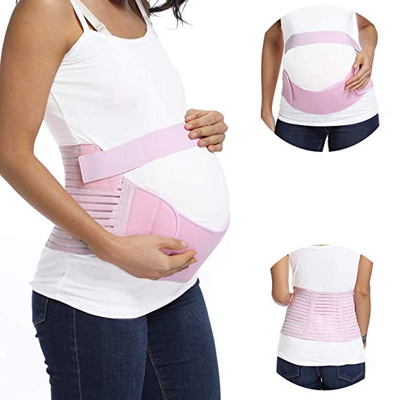 CROSS1946 Comfort Pregnancy Maternity Belt-3 in 1 Maternity Support Belly Band-Relief Lower Back Lumbar Pain & Multi-Used for Postpartum Recovery-Easy Standing Walking-Waist 28.3"-55"