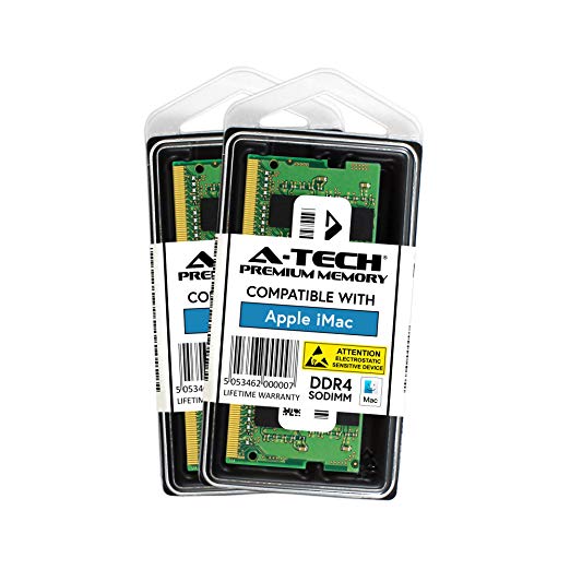 A-Tech 32GB Kit (2X 16GB) DDR4 2400MHz Memory RAM Upgrade for Apple iMac (2017, Retina 5K, 27-inch), iMac (2017, Retina 4K, 21.5-inch) A1418 A1419 - PC4-19200 260-pin SO-DIMM Modules