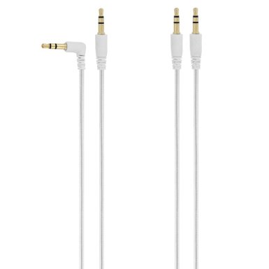 Chromo Inc 2 Pack Aux 3.5mm - 3.5mm Translucent Auxiliary Music Cables - Clear