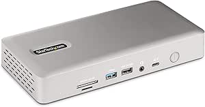 StarTech.com Thunderbolt 4 Multi-Display Docking Station, Quad/Triple/Dual Monitor Dock, 2x HDMI/2x DP, 7x USB Hub, 2.5Gb Ethernet, 98W PD