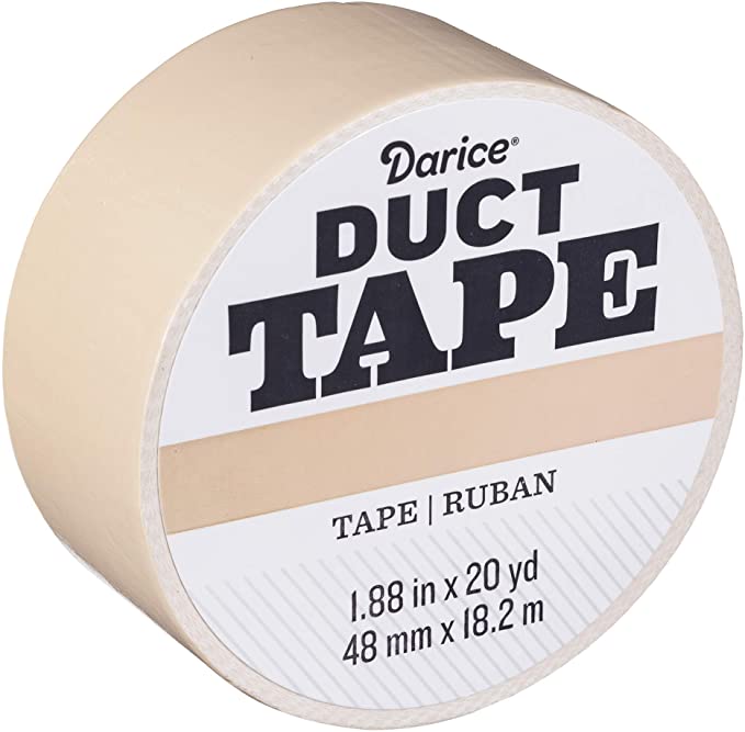 Darice 30079643 Roll: Classic Bone, 1.88 Inches x 20 Yards Duct Tape