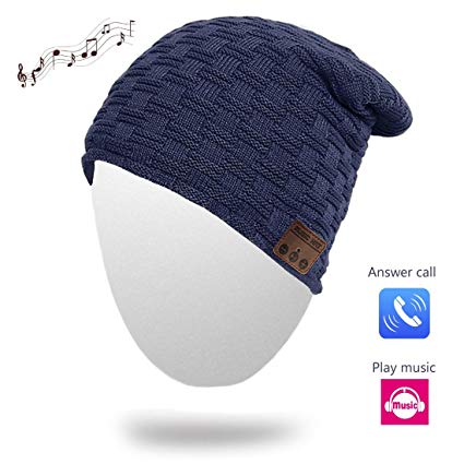 Bluetooth Beanie Wireless Musical Hat Winter Knit Cap Beanies with speaker Stereo Headphone Headset Earphone Christmas Gifts for Kids Men Women Teen Boys Girls Outdoor Sport Running Skiing Hiking