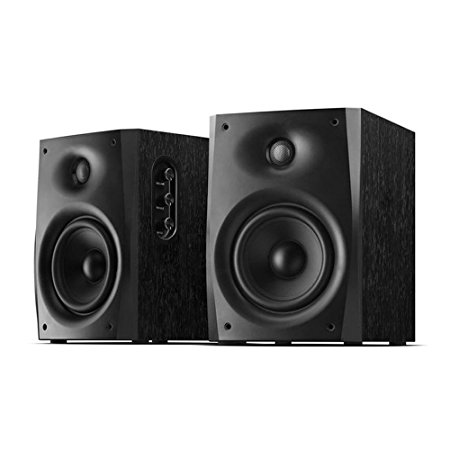Swans - D1080-IV - Powered 2.0 Bookshelf Speakers - Wooden Cabinet - 5.25" midrange drivers, delivers room-filling sound without taking up much space - Excellent Heat Dissipation