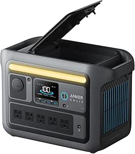 Anker SOLIX C800 Tragbare Powerstation, 1200W (1600W Spitzenleistung) Solargenerator, 100% Akku in 58 Min., 768Wh LiFePO4 Akkus für Camping, Wohnmobil, RV, Reisen, Stromausfall (Solarpanel optional)