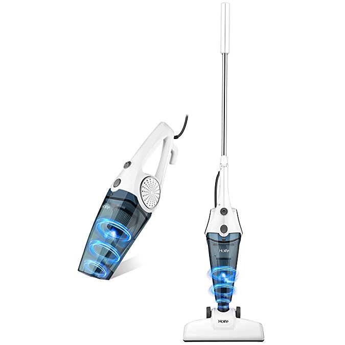 Vacuum Cleaner, HoLife Lightweight Corded Stick Upright and Handheld Vacuum Cleaner with HEPA Sponge Filtration