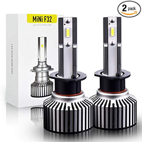 H1 LED Headlight Bulbs, A-1ux All-in-One Conversion Kit High Beam Bulb - 10800LM 6000K Cool White,1 Year Warranty