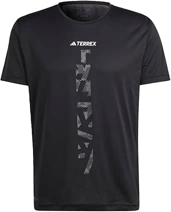 adidas TERREX Agravic Trail Running Tee Men's, Black, Size 2XL