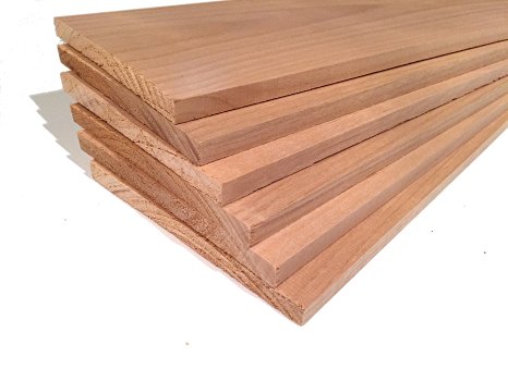 Alder Grilling Planks (6 PACK!!) - Perfect for SALMON, FISH, STEAK, VEGGIES and more. MADE IN USA! Re-use several times. Superior water absorption compared to other planks