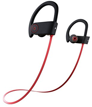 Bluetooth Headphones, Direct Audio Wireless Sports Earphones w/ Mic IPX7 Waterproof HD Stereo Stable Fit Earbuds Sweatproof Noise Cancelling Stereo Headset 8-Hour Working Time for Running Workout Gym