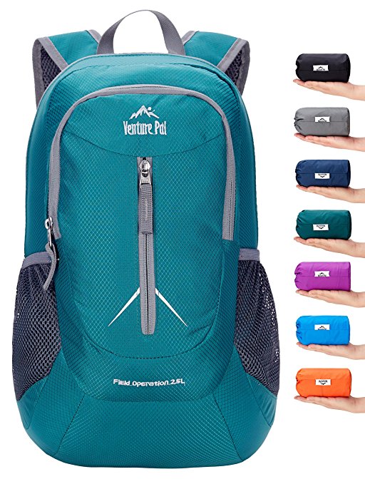 Venture Pal Packable Lightweight Backpack Small Water Resistant Travel Hiking Daypack