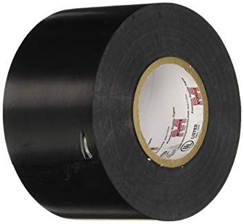 Morris 60202 Black Commercial Grade Vinyl Electrical Tape, 8.5 mil, 66' Length, 2" Width