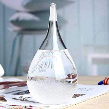 C&H Solutions Storm Glass Weather Stations Water Drop Weather Predictor Creative Forecast Nordic Style Decorative Weather Glass on Indoor.