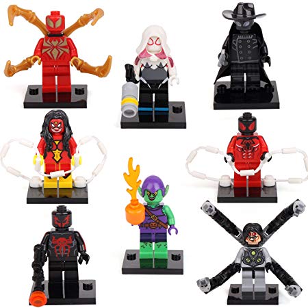 Scarlet Spider Iron man 2099 Doctor Octopus 8 Minifigures Building Bricks lEGO