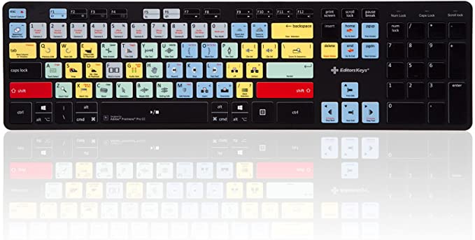 Adobe Premiere Keyboard - USB Shortcut Video Editing Keyboard for PC (Works on Mac Too)