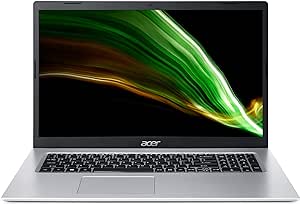 Acer Aspire 3 17.3" FHD IPS High Performance Laptop | 11th Gen Intel Core i5-1135G7 | Windows 10 Home | Silver | with Laptop Stand Bundle (Silver, 8GB RAM | 256GB SSD)