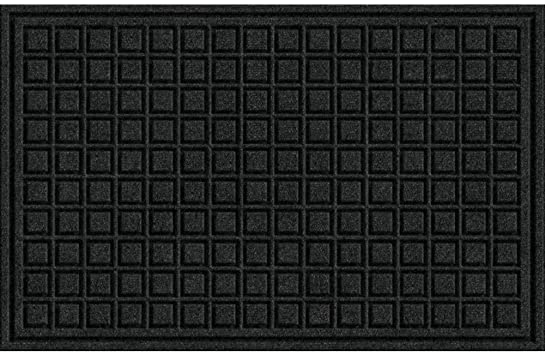 Textures Blocks Entrance Door Mat, 18-Inch by 30-Inch, Onyx