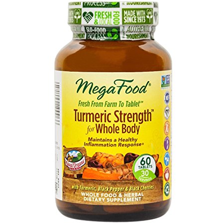 MegaFood - Turmeric Strength for Whole Body, Supports Healthy Aging, 60 Tablets (FFP)