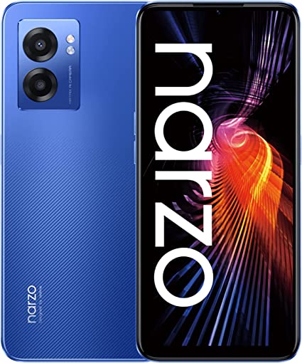 realme Narzo 50 5G-6 128 GB Smartphone Libre, Batería masiva de 5000 mAh, Procesador Dimensity 810 5G, Carga Dart de 33 W, Pantalla ultrafluida de 90 Hz, NFC, Dual Sim, Android 12, Hyper Blue