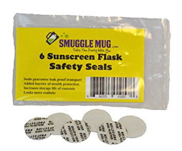 6 Pack Sun Screen Flask Lid Seals