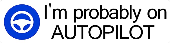 I'm Probably on Autopilot - Probably not Driving Funny car Truck Electric ev Sticker Decal Logo